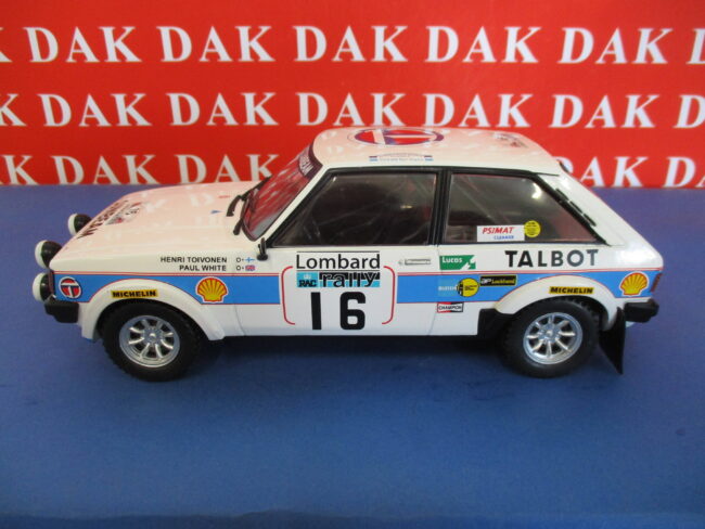 Die cast 1/18 Modellino Auto Talbot Sunbeam RAC Rally 1980 H. Toivonen