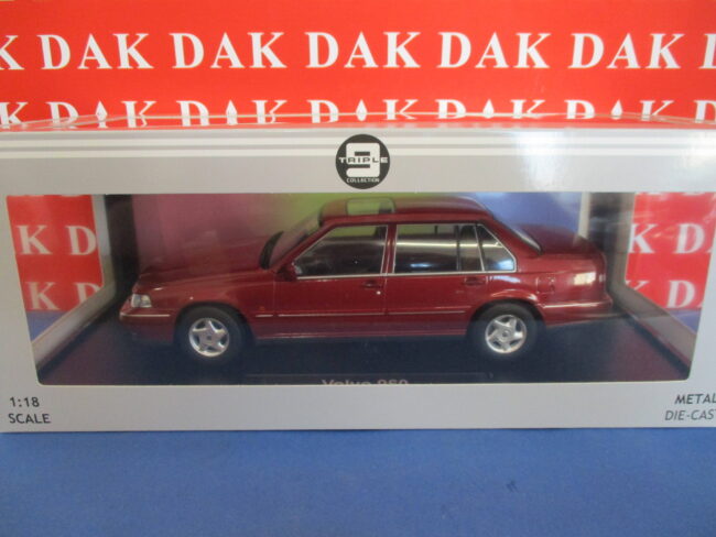 Die cast 1/18 Modellino Auto Volvo 960 Red Regent Pearl 1996 by Triple9 - immagine 6