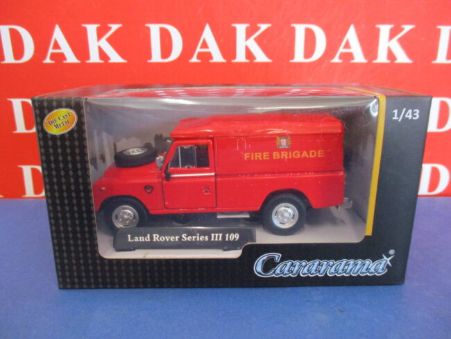 Die cast 1/43 Modellino Auto Land Rover Serie III 109 Pompieri Soft Top Cararama - immagine 5