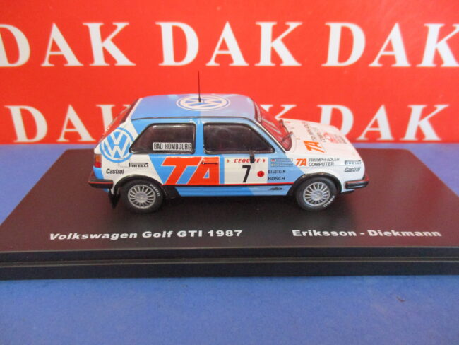 Die cast 1/43 Modellino Auto Volkswagen Golf GTI Rally Monte Carlo 1987 Eriksson