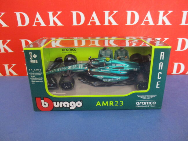 Die cast 1/43 Modellino Auto F1 Aston Martin AMR23 2023 F. Alonso NP by Burago - immagine 4