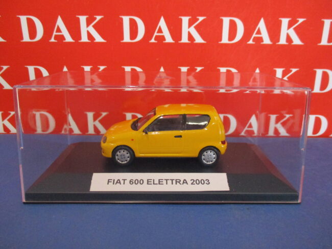 Die cast 1/43 Modellino Auto Fiat 600 Elettra Gialla 2003 4 - immagine 6