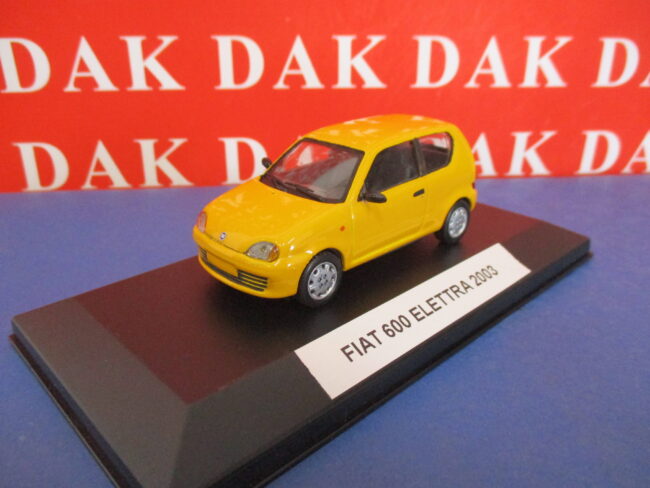 Die cast 1/43 Modellino Auto Fiat 600 Elettra Gialla 2003 4 - immagine 2