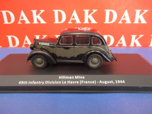 Die cast 1/43 Modellino Auto Hillman Minx 49th Infantry Division France 1944