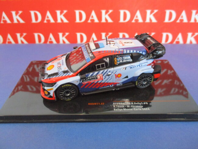 Die cast 1/43 Modellino Auto Hyundai i20 N Rally1 Rally Monte Carlo 2024 O.Tanak