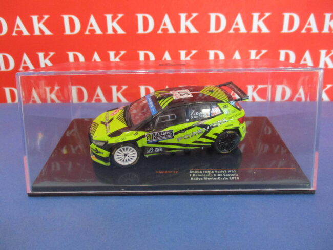 Die cast 1/43 Modellino Auto Skoda Fabia Rally2 Rally Monte Carlo 2023 Delecour - immagine 6