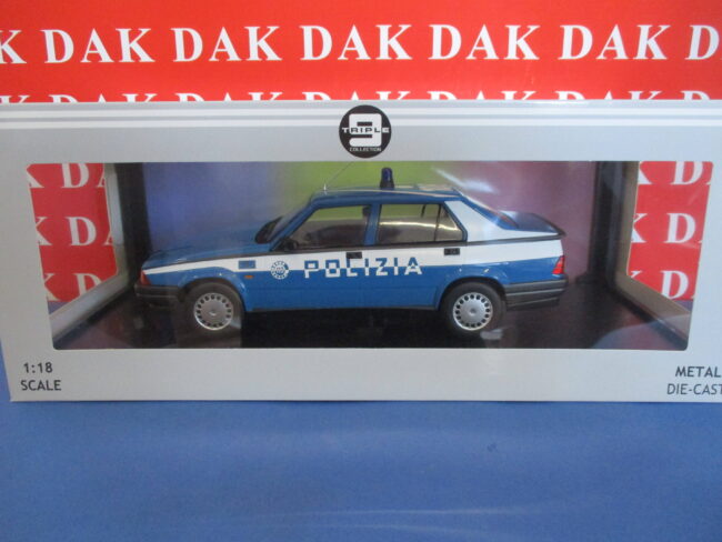 Die cast 1/18 Modellino Auto Polizia Alfa Romeo 75 1.8 IE 1991 by Triple9 - immagine 6