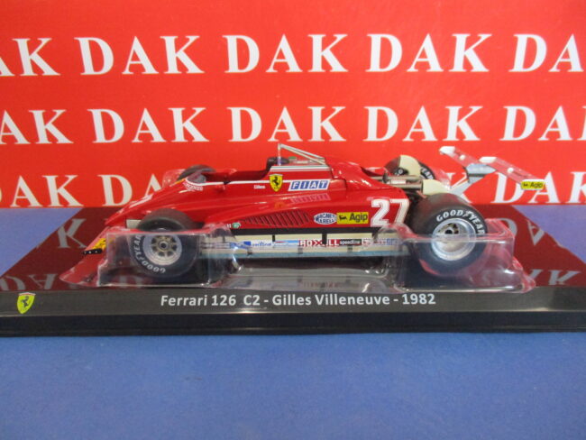 Die cast 1/24 Modellino Auto F1 Ferrari 126 C2 1982 G. Villeneuve